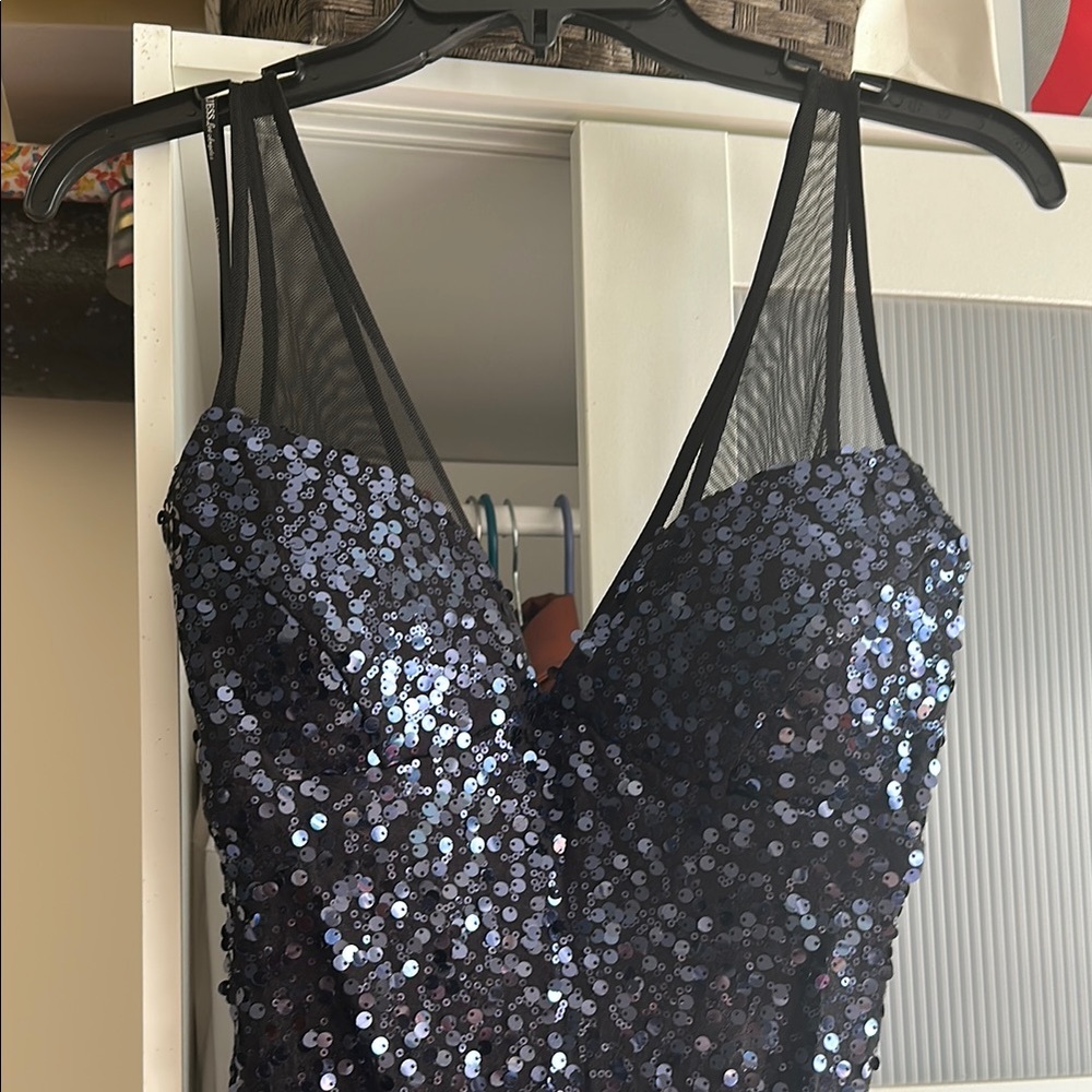 Guess Black and Blue sequin dress